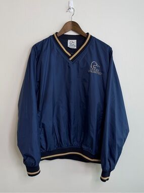 Vintage Ducks Unlimited Embroidered Pullover Windbreaker Heritage Outdoor L